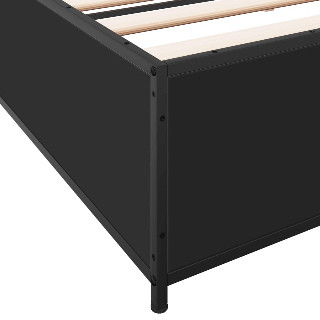 Bed Frame without Mattress Black 180x200 cm Super King