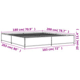 Bed Frame without Mattress Black 180x200 cm Super King