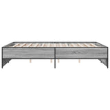 Bed Frame without Mattress Grey Sonoma 160x200 cm
