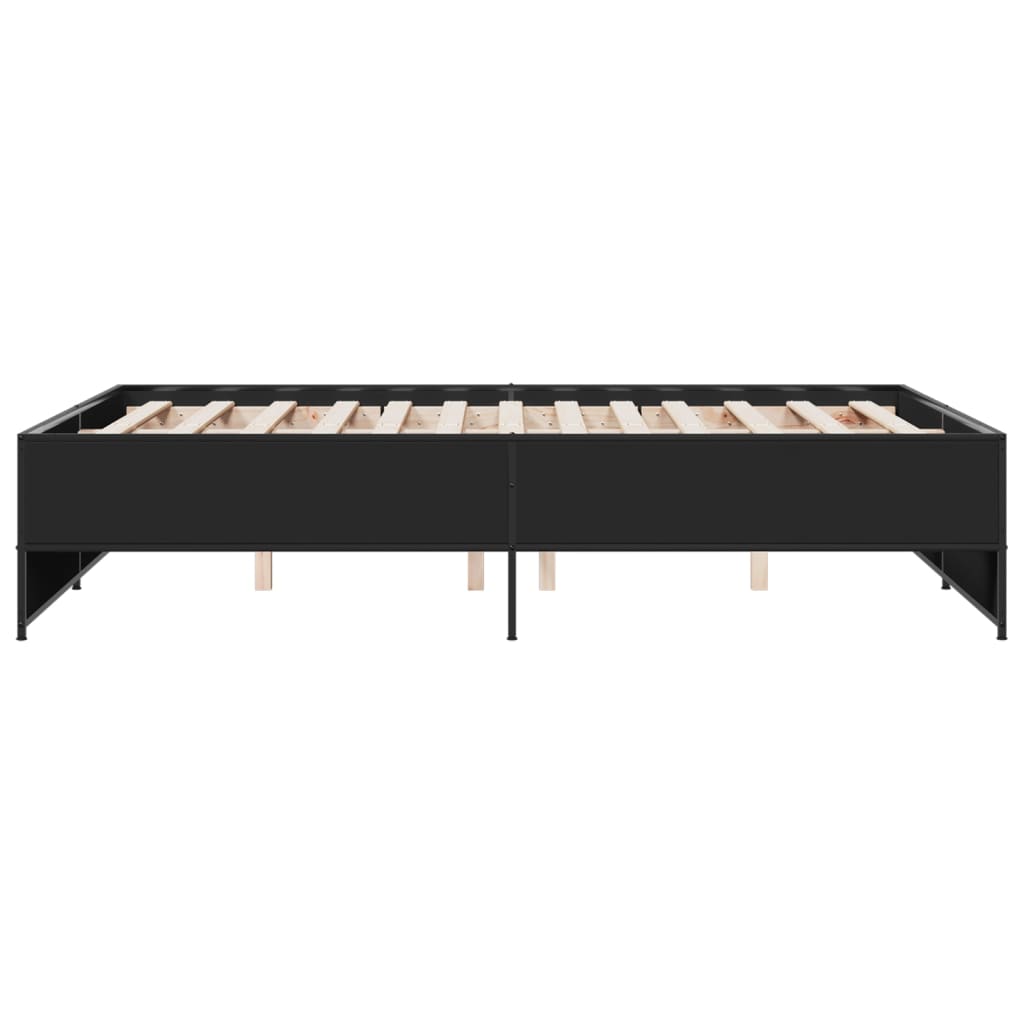 Bed Frame without Mattress Black 120x190 cm Small Double