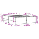 Bed Frame without Mattress Black 120x190 cm Small Double