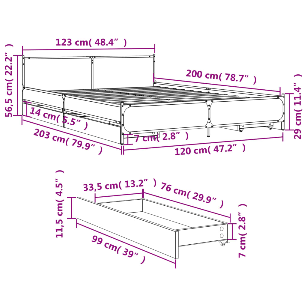 Bed Frame With Drawers Without Mattress