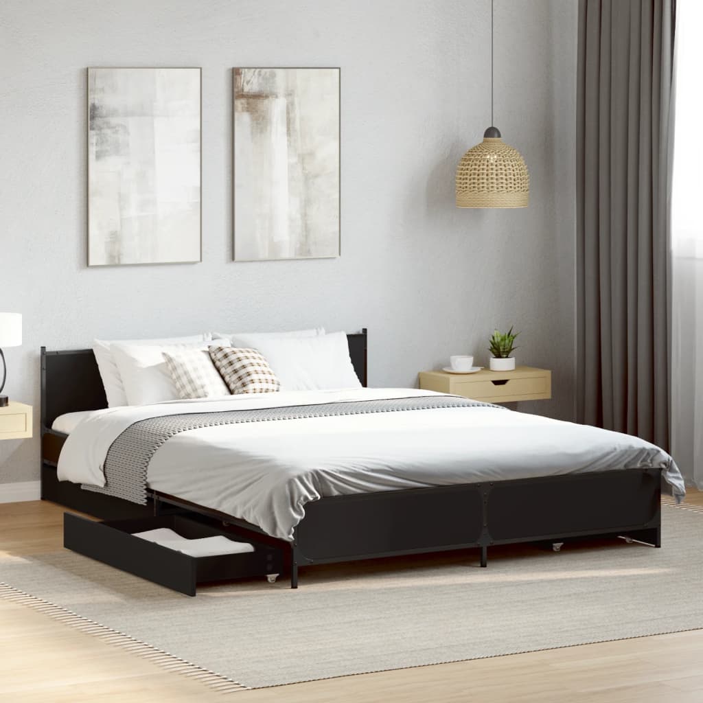 Bed Frame With Drawers Without Mattress