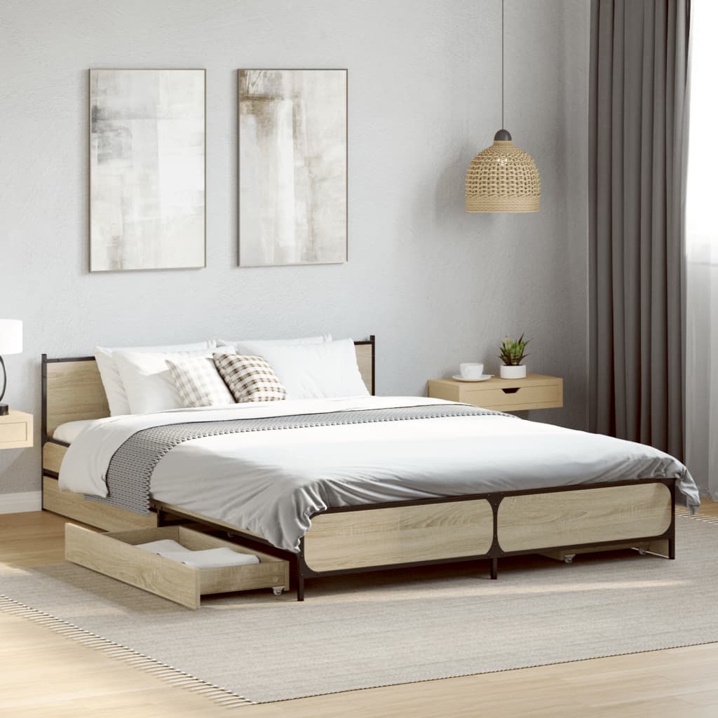 Bed Frame With Drawers Without Mattress