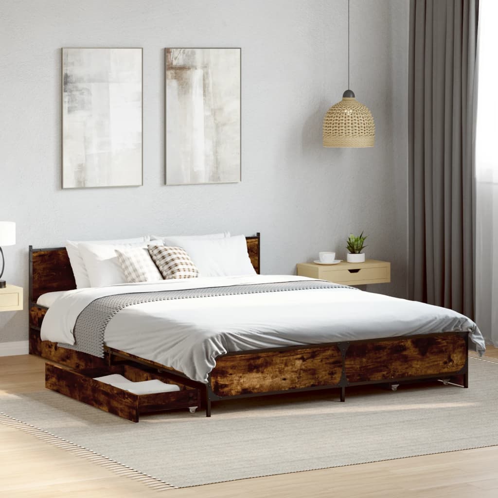 Bed Frame With Drawers Without Mattress