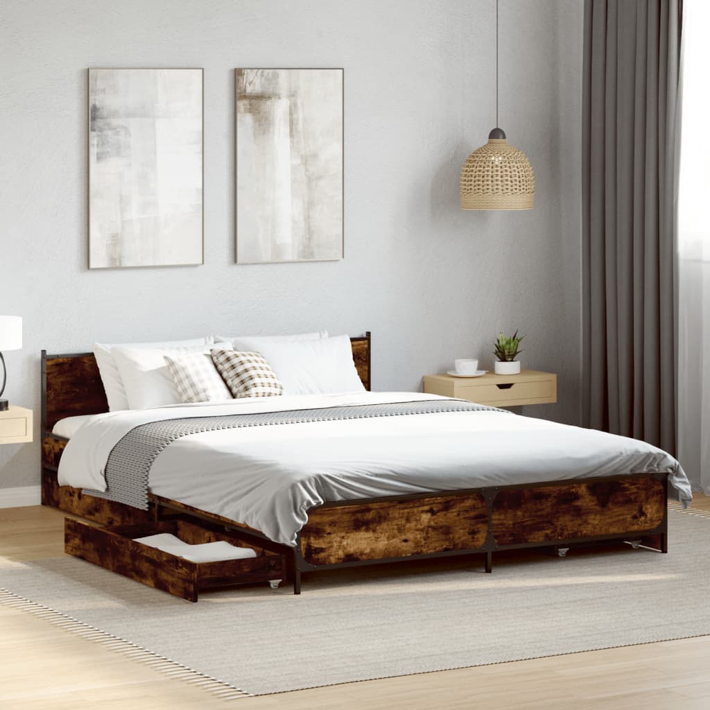 Bed Frame With Drawers Without Mattress