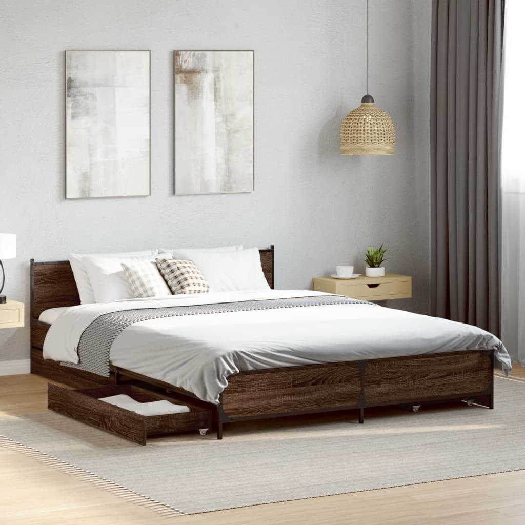 Bed Frame With Drawers Without Mattress
