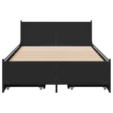 Bed Frame with Drawers without Mattress Black 100x200 cm