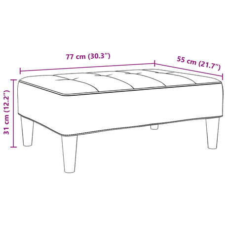 Footstool 77X55X31 Cm Fabric