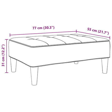 Footstool 77X55X31 Cm Velvet