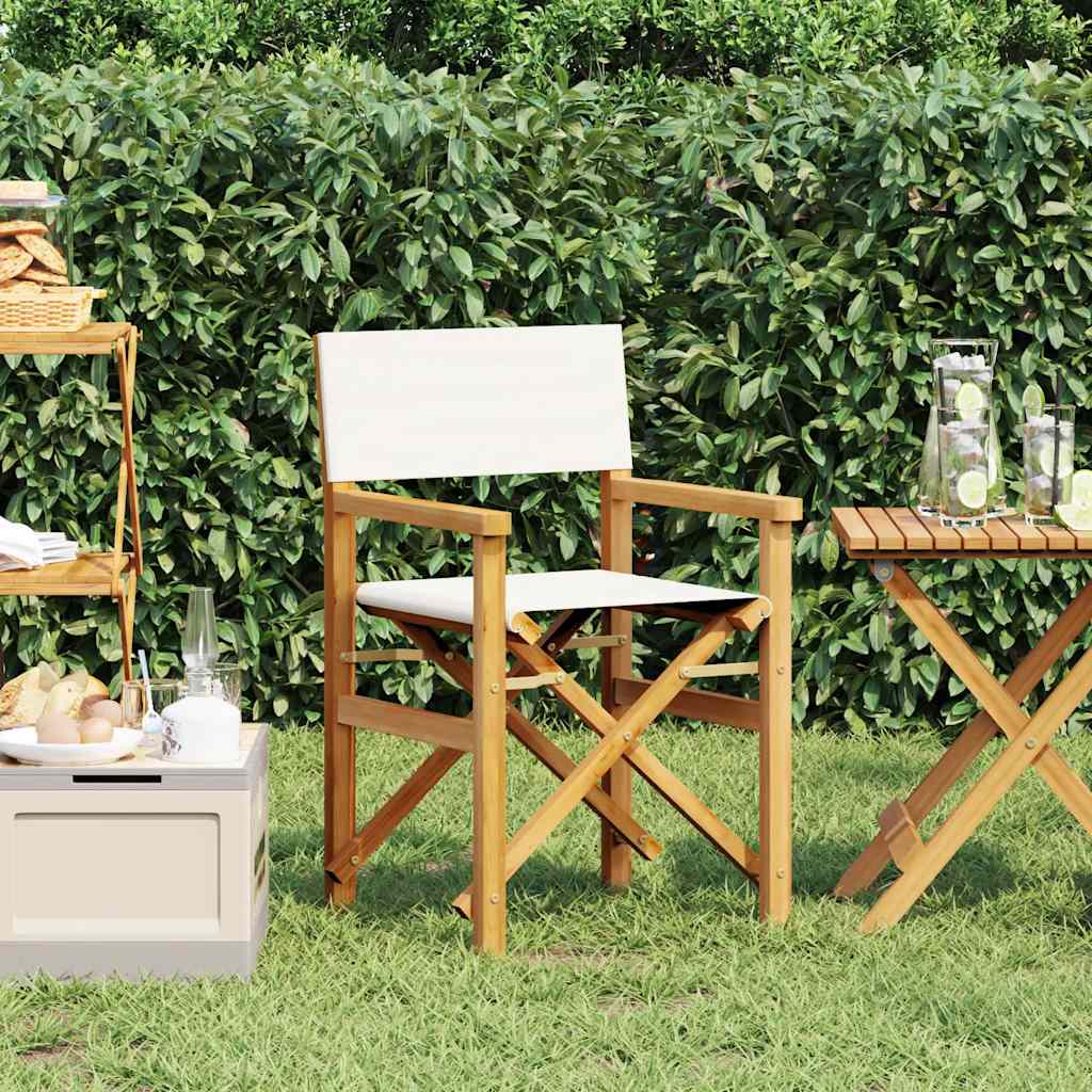 Folding Director's Chair Solid Wood Teak