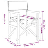 Folding Director's Chair Solid Wood Teak