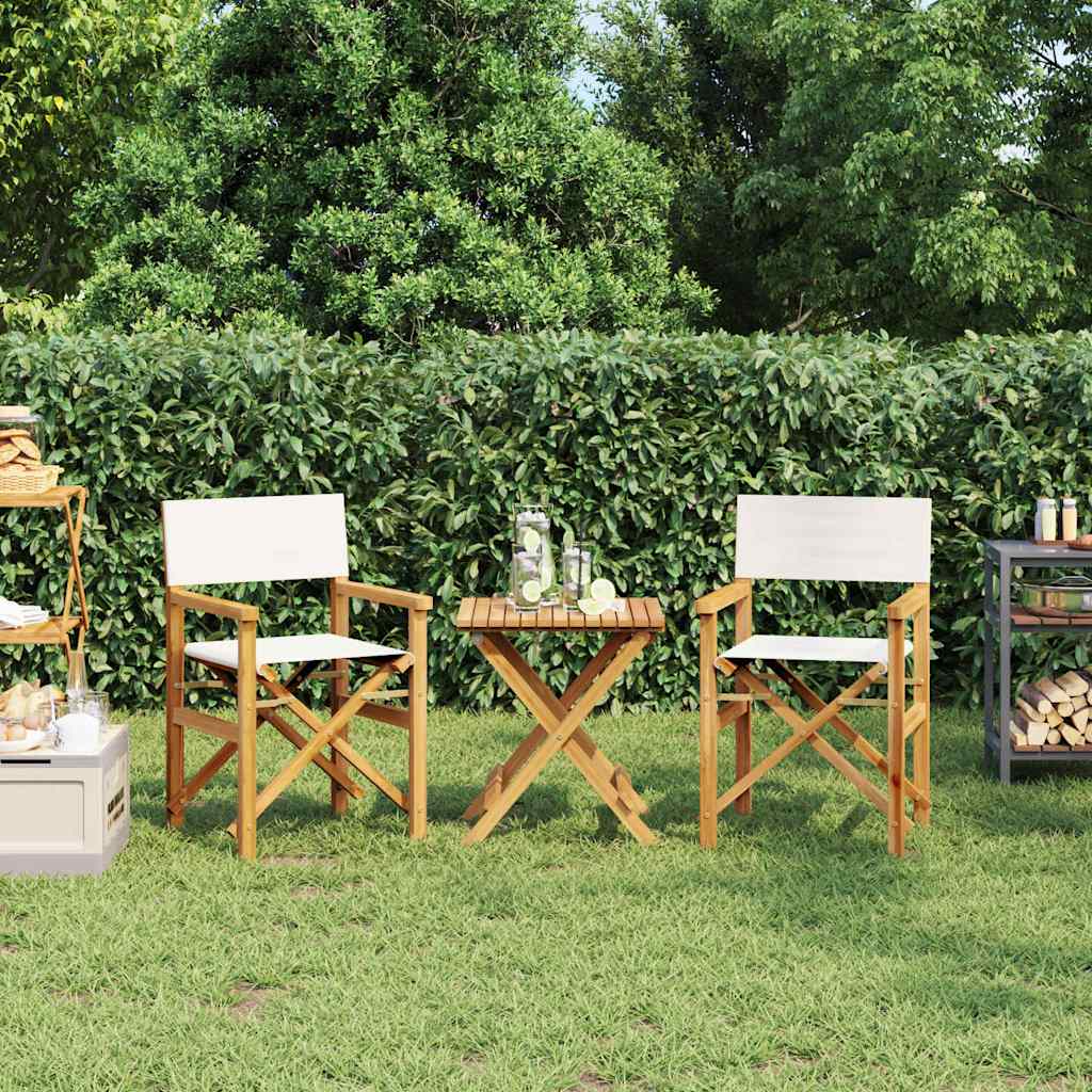 Folding Director's Chair Solid Wood Teak