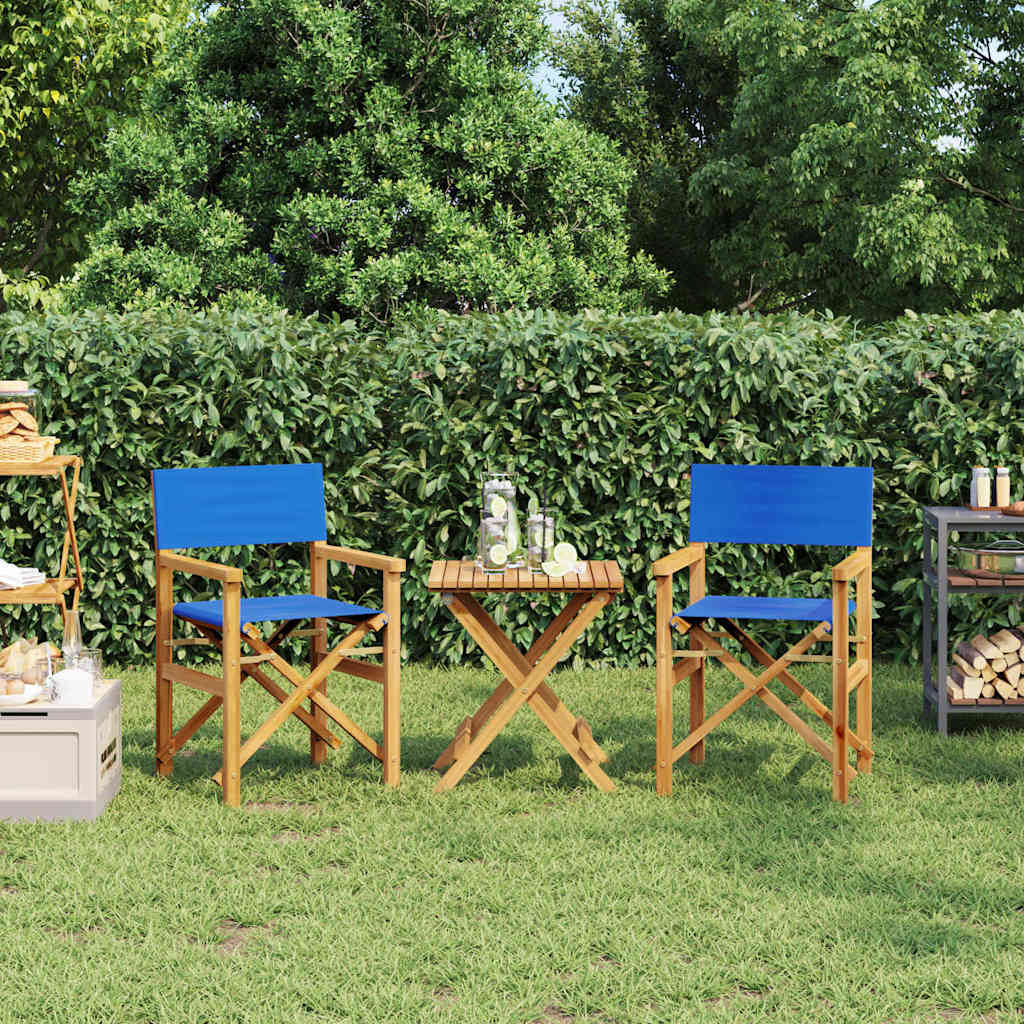Folding Director's Chair Solid Wood Teak