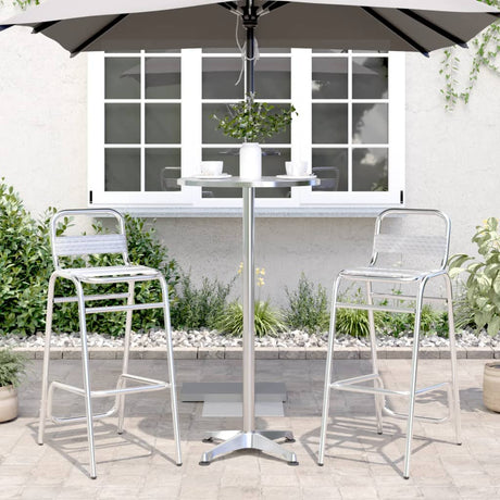 Outdoor Bar Table Height Adjustable Ø Aluminium