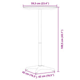Outdoor Bar Table Height Adjustable Ø Aluminium