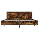 Bed Frame without Mattress Smoked Oak 135x190 cm Double