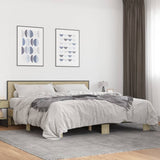 Bed Frame without Mattress Sonoma Oak 200x200 cm