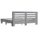 Bed Frame without Mattress Grey Sonoma 200x200 cm