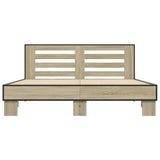 Bed Frame without Mattress Sonoma Oak 160x200 cm
