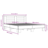 Bed Frame without Mattress Black 150x200 cm King Size