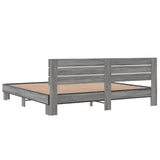 Bed Frame without Mattress Grey Sonoma 200x200 cm