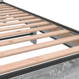 Bed Frame without Mattress Grey Sonoma 200x200 cm