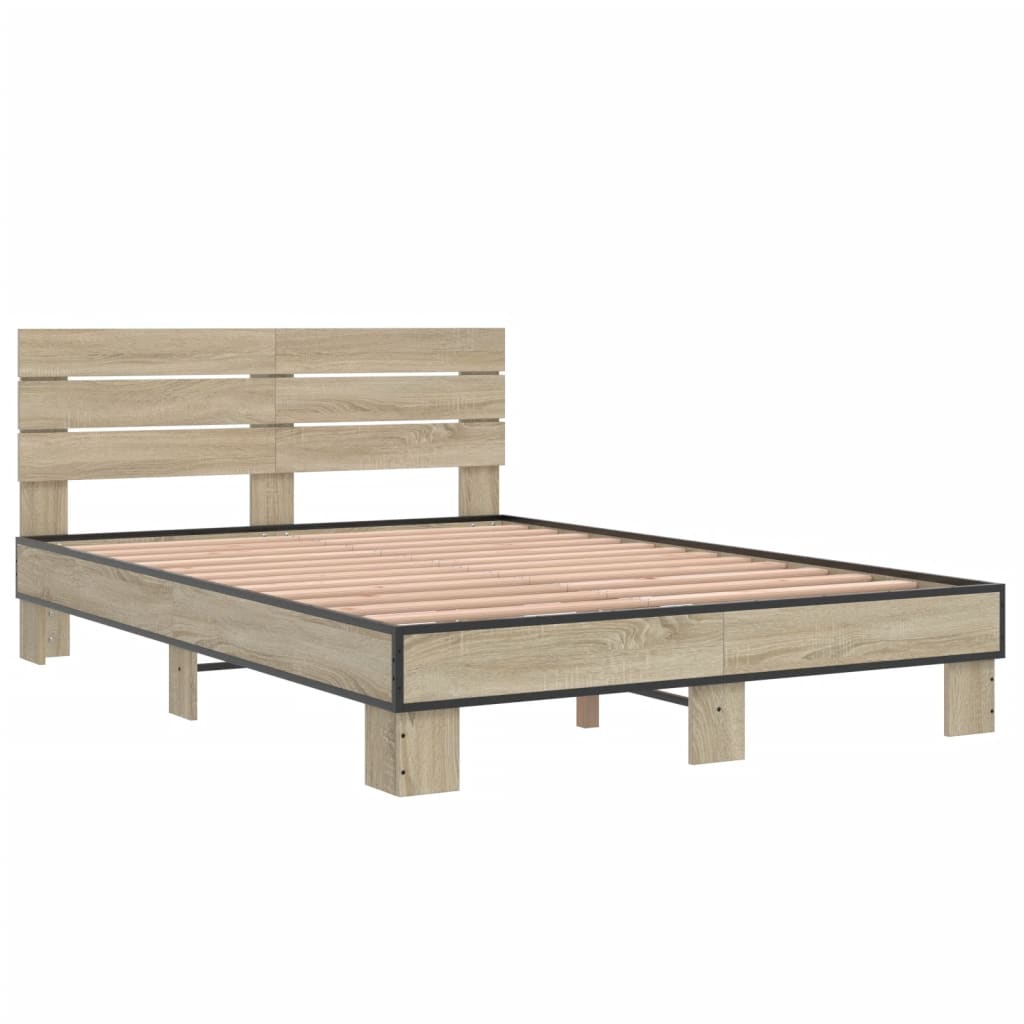 Bed Frame without Mattress Sonoma Oak 120x190 cm Small Double