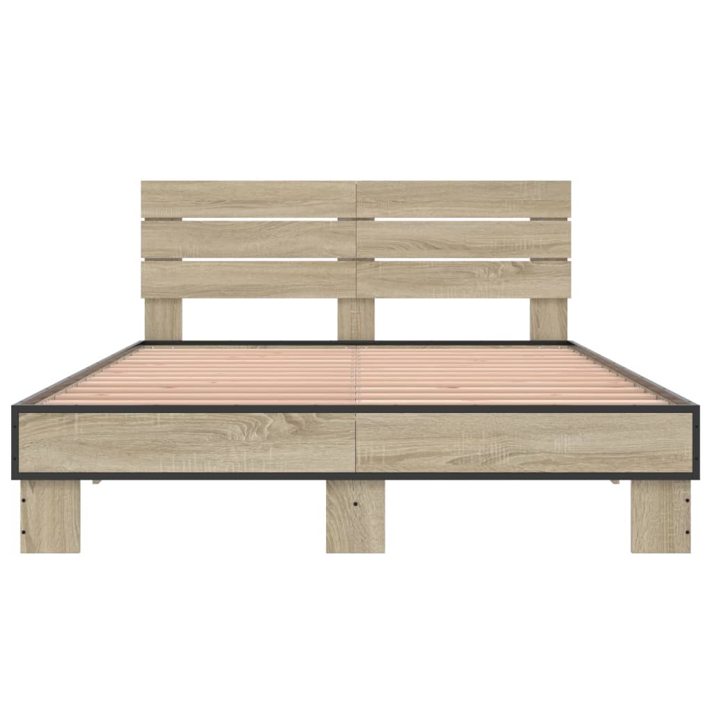 Bed Frame without Mattress Sonoma Oak 120x190 cm Small Double