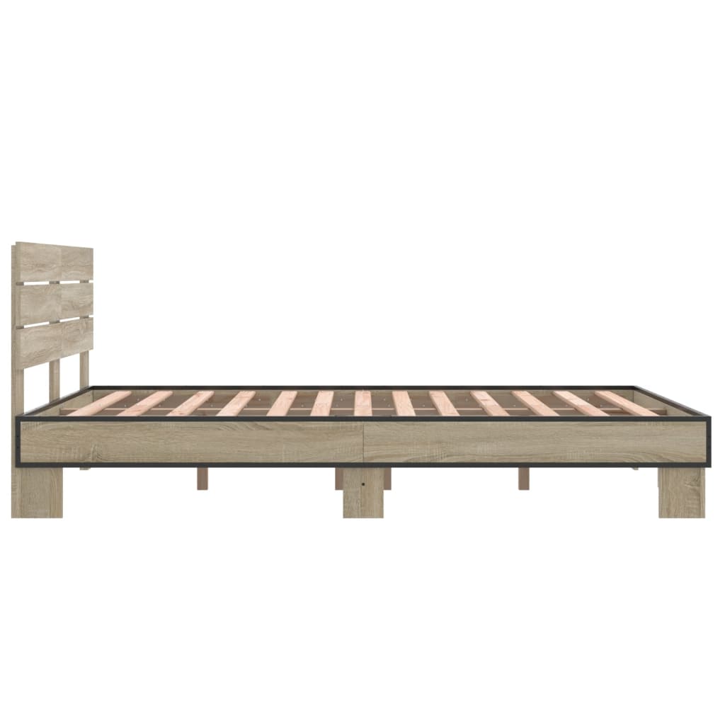 Bed Frame without Mattress Sonoma Oak 120x190 cm Small Double
