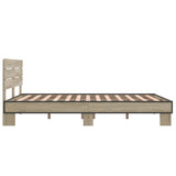 Bed Frame without Mattress Sonoma Oak 120x190 cm Small Double