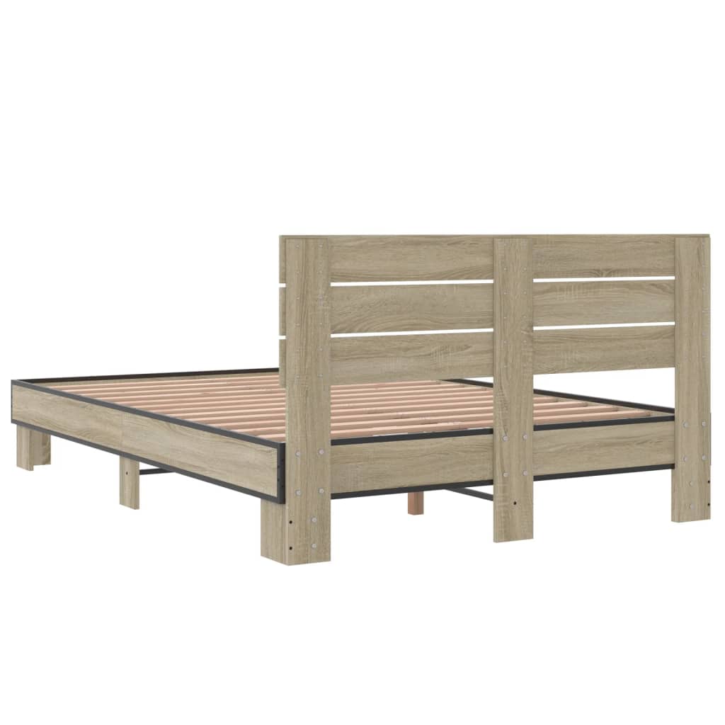 Bed Frame without Mattress Sonoma Oak 120x190 cm Small Double