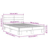 Bed Frame without Mattress Sonoma Oak 120x190 cm Small Double