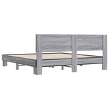 Bed Frame without Mattress Grey Sonoma 200x200 cm