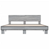 Bed Frame without Mattress Grey Sonoma 180x200 cm Super King