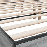 Bed Frame without Mattress Grey Sonoma 180x200 cm Super King