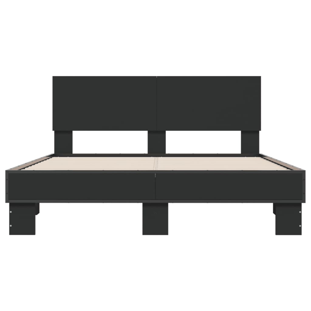 Bed Frame without Mattress Black 135x190 cm Double