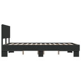Bed Frame without Mattress Black 135x190 cm Double