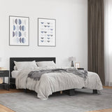Bed Frame without Mattress Black 135x190 cm Double
