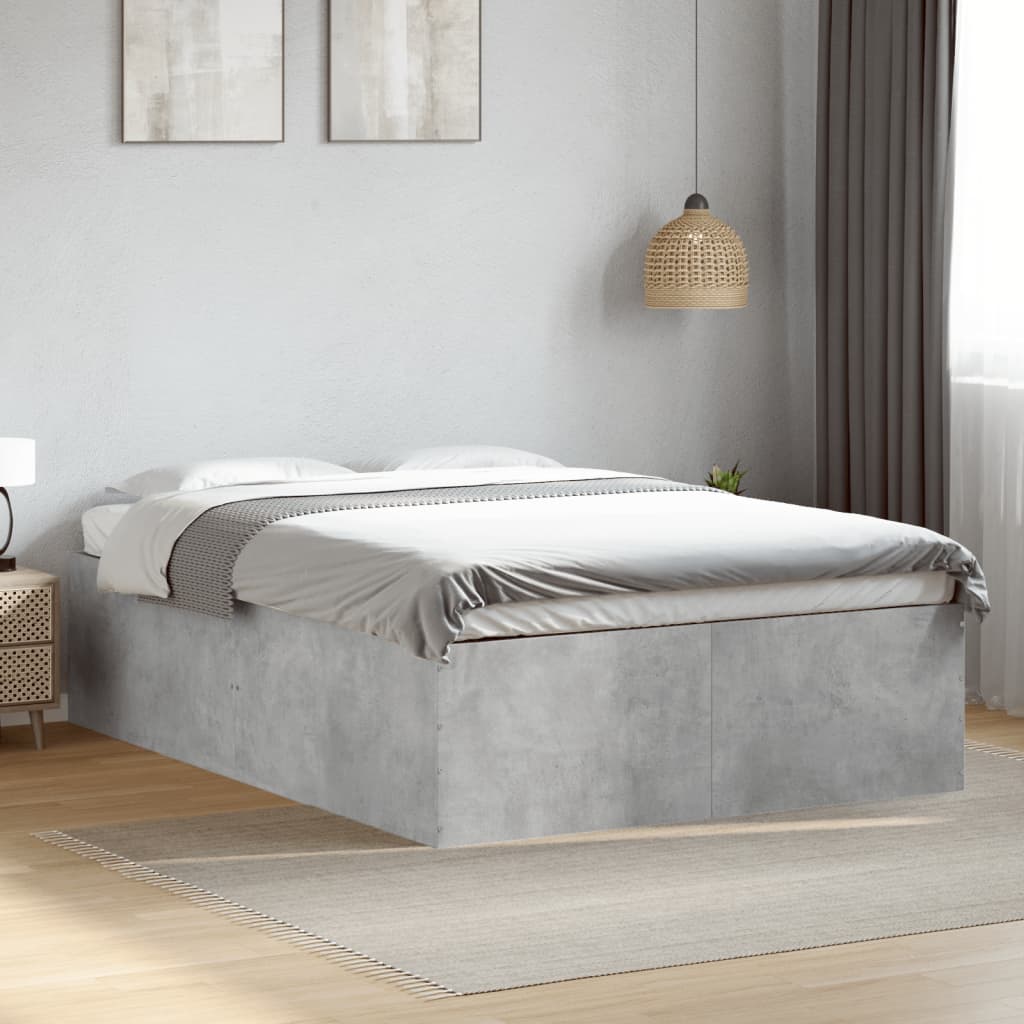 Bed Frame without Mattress Concrete Grey 140x200 cm