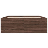 Bed Frame without Mattress Brown Oak 140x200 cm