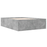 Bed Frame without Mattress Concrete Grey 140x190 cm