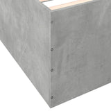 Bed Frame without Mattress Concrete Grey 140x190 cm