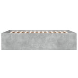 Bed Frame without Mattress Concrete Grey 135x190 cm Double