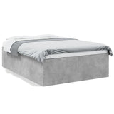Bed Frame without Mattress Concrete Grey 135x190 cm Double