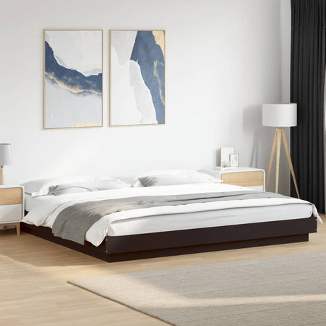 Bed Frame With Led Lights Without Mattress 140X200Cm
