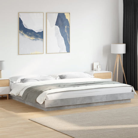Bed Frame With Led Lights Without Mattress 140X200Cm