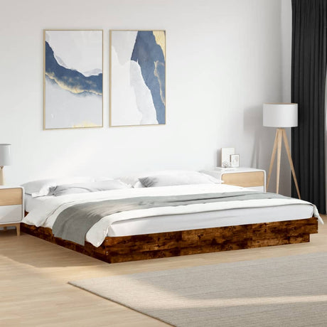 Bed Frame With Led Lights Without Mattress 140X200Cm