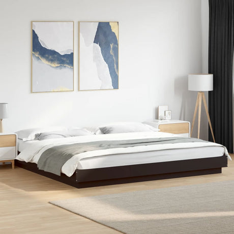 Bed Frame With Led Lights Without Mattress 140X200Cm