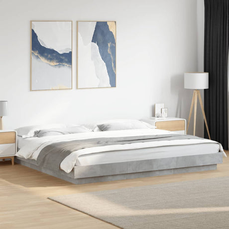 Bed Frame With Led Lights Without Mattress 140X200Cm